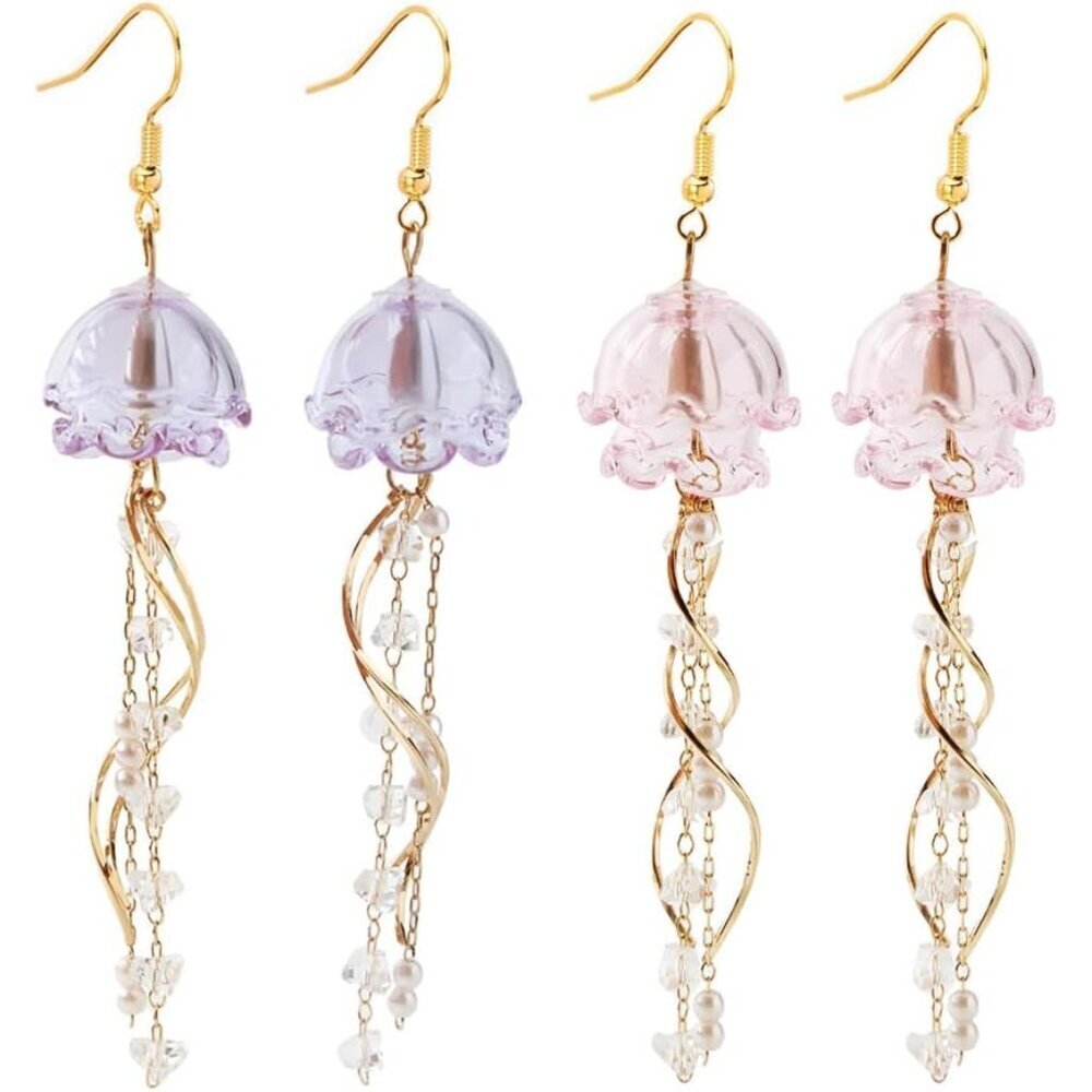 Jewelry Glass Dangle Earrings Long Tassel Animal Style Casual Dressy